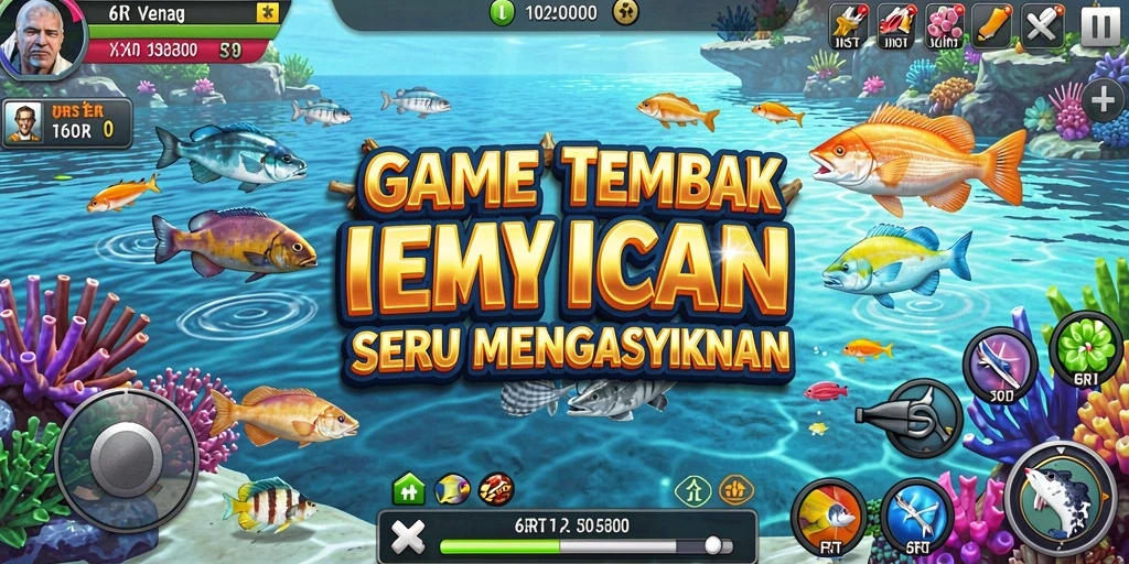 Screenshot gameplay seru Tembak Ikan di 6RT.