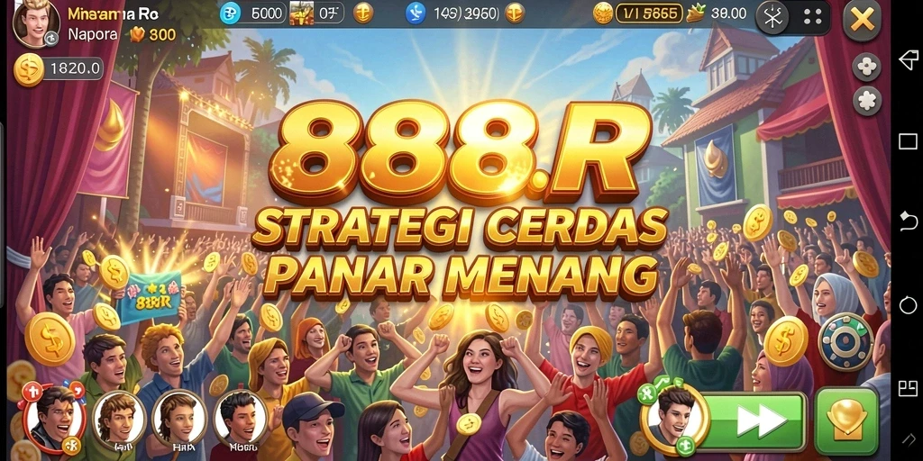 Tampilan gameplay strategi intens dari 888R.