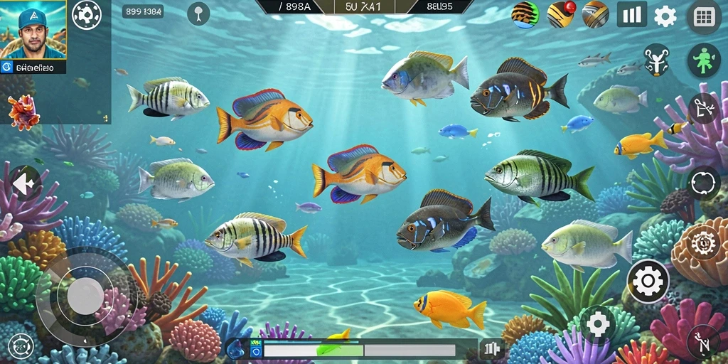Screenshot dari gameplay Tembak Ikan yang seru dan mengasyikkan.