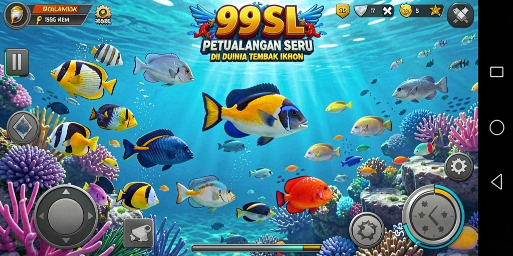 Tampilan gameplay seru dalam 99SL dengan aksi Tembak Ikan.