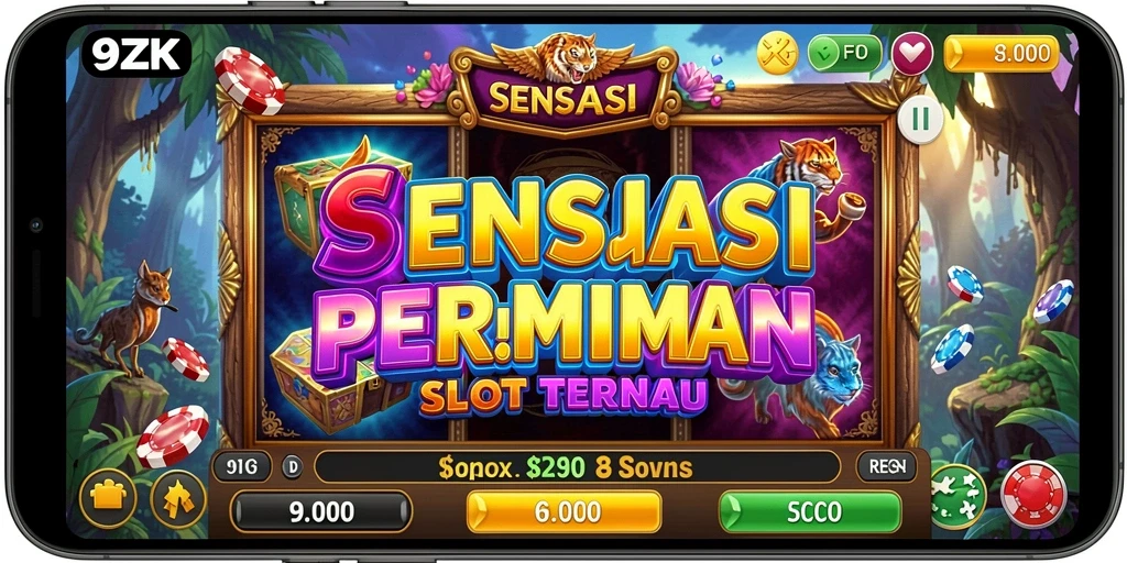 Tampilan permainan slot 9ZK yang memikat dengan beragam tema.