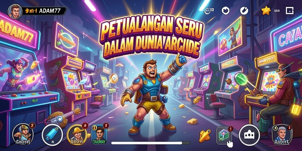 Tampilan gameplay seru dalam ADAM77 dengan aksi menantang.