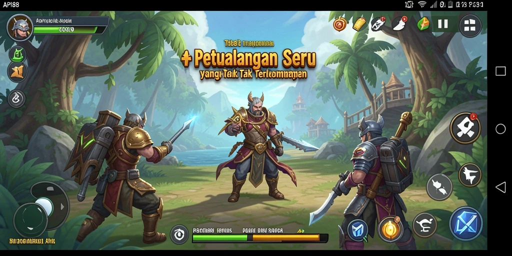 Tampilan menarik dari gameplay petualangan API88 yang seru.