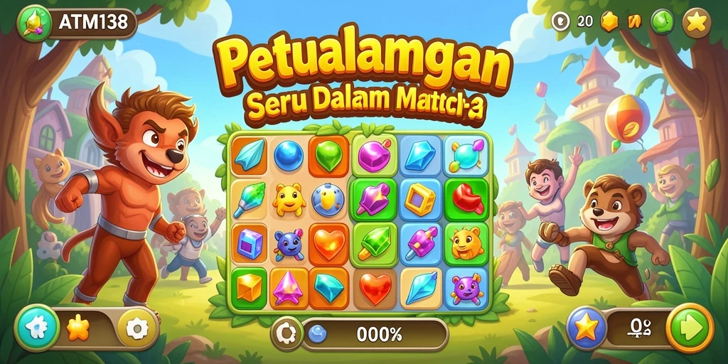Screenshot utama yang menampilkan gameplay seru dalam ATM138.