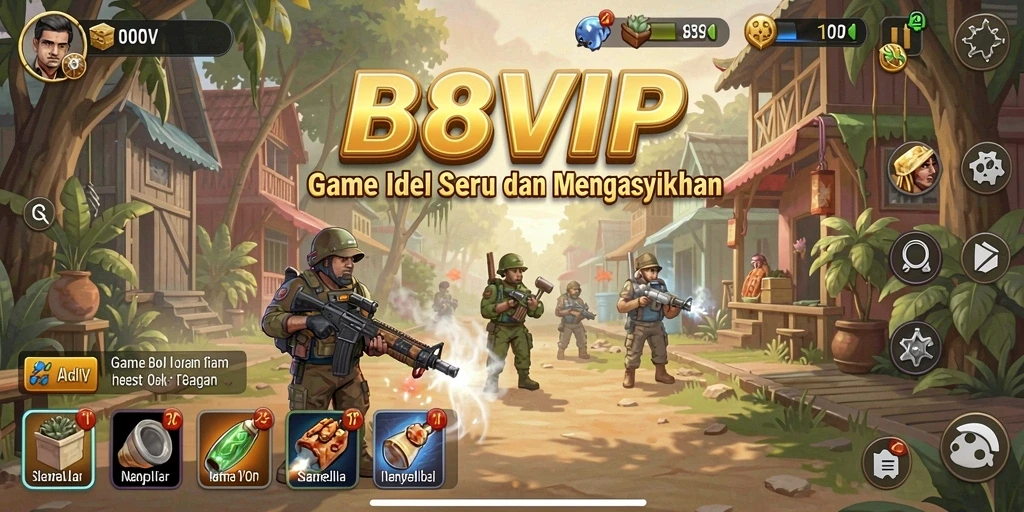 Screenshot B8VIP menampilkan gameplay Idle yang seru dan menarik.