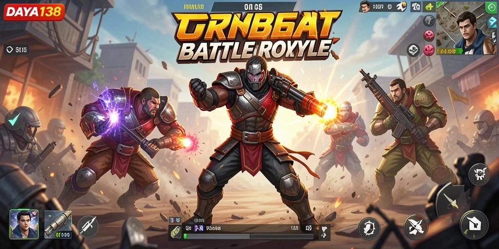Gameplay mendebarkan dalam pertarungan Battle Royale yang intens.