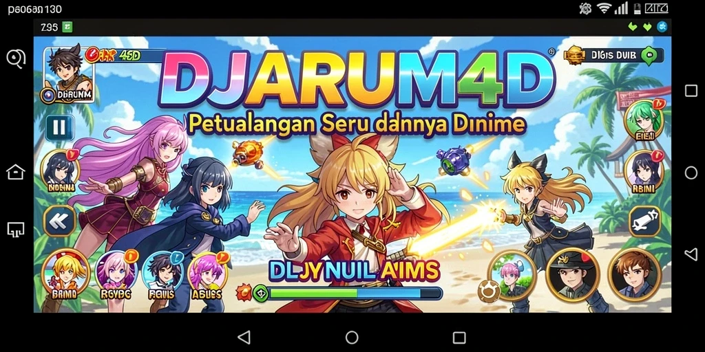 Screenshot gameplay dari DJARUM4D yang menunjukkan aksi seru dalam dunia Anime.