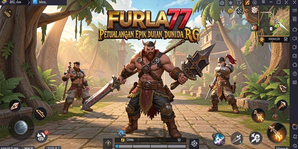Screenshot gameplay FURLA77 menampilkan aksi pertarungan seru.