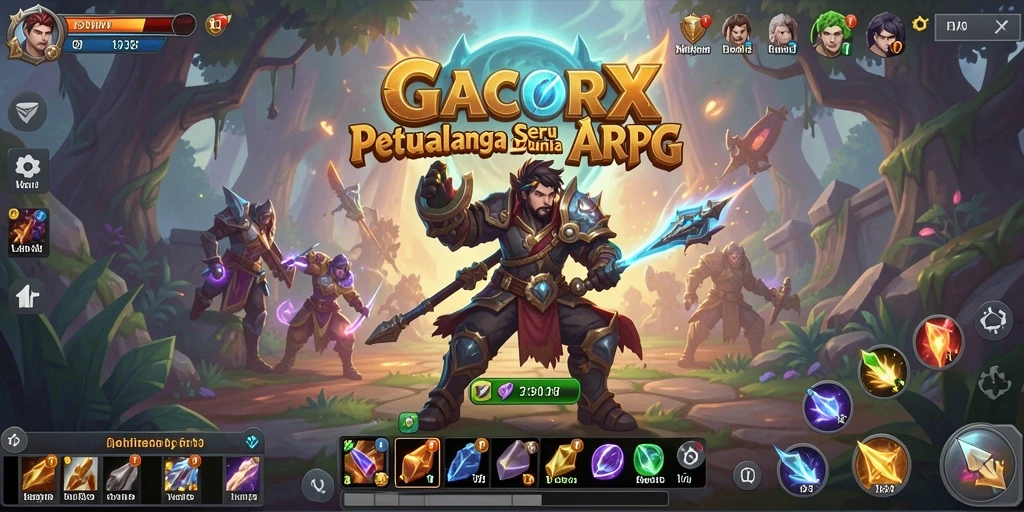 Screenshot GACORX menampilkan aksi seru dan grafis menarik dalam dunia ARPG.