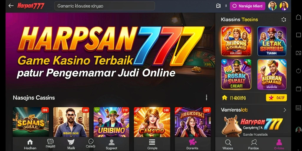Tampilan gameplay seru dan mendebarkan di HARAPAN777.