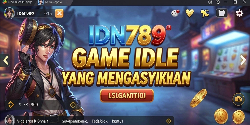 Screenshot menampilkan gameplay santai dan pengelolaan sumber daya di IDN789.