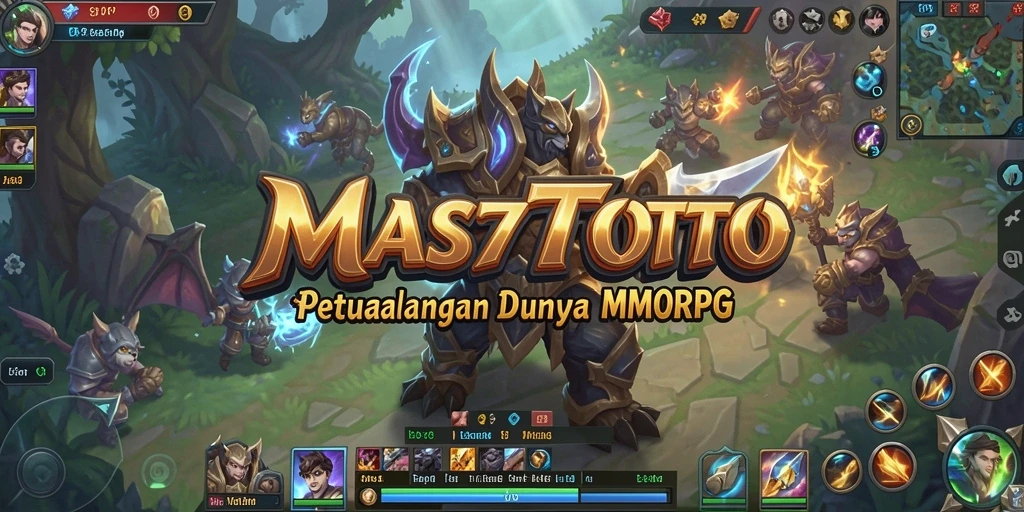 Screenshot gameplay MAS77TOTO menunjukkan dunia fantasi yang menakjubkan.