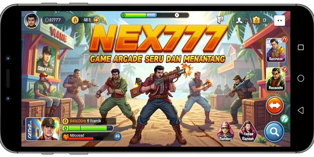 Screenshot gameplay NEX777 yang menampilkan keseruan saat bermain arcade.