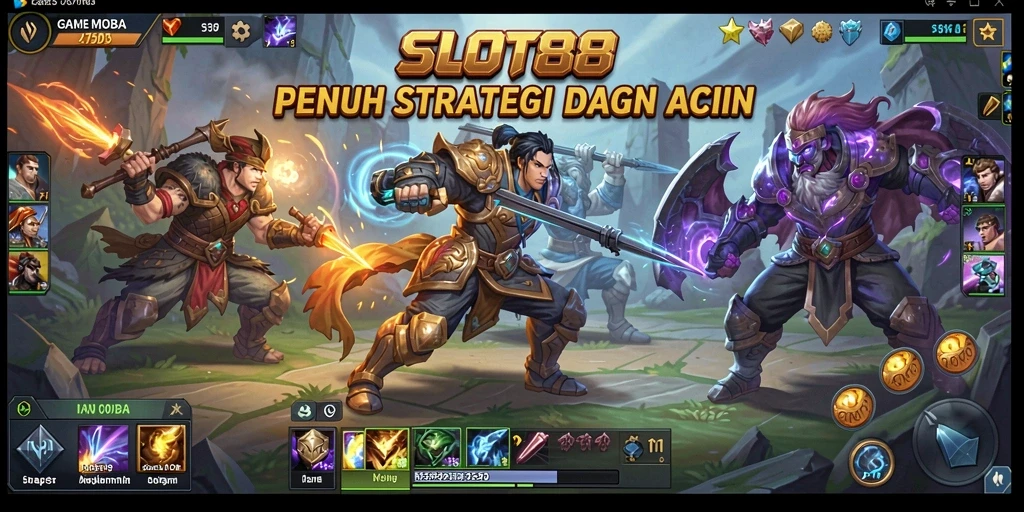 Screenshot utama gameplay SLOT88 dengan aksi seru dan strategis.