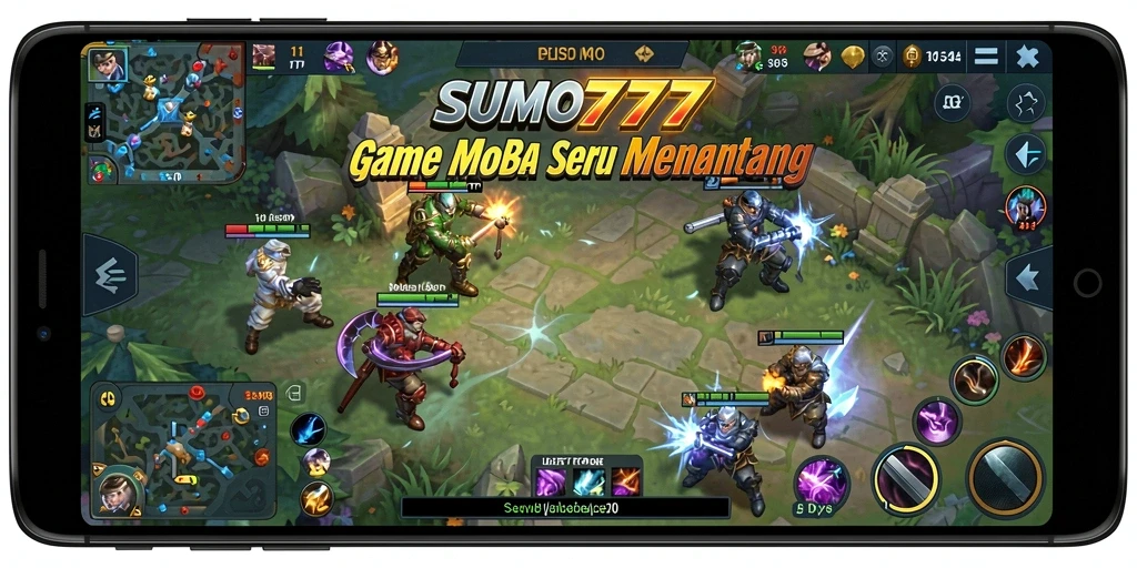 Screenshot gameplay SUMO777 dengan aksi seru di medan perang.