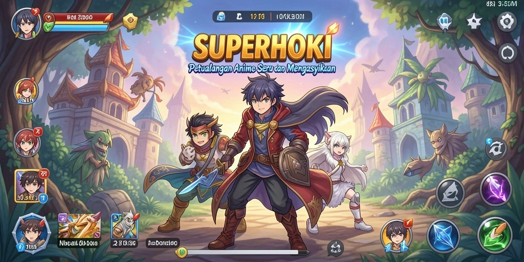 Tampilan gameplay SUPERHOKI yang seru dan penuh aksi.