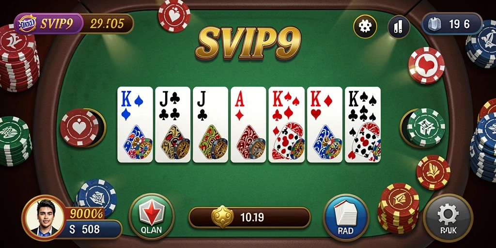 Screenshot gameplay SVIP9 menampilkan aksi domino yang seru.