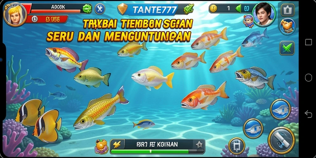 Tampilan menarik dari gameplay Tembak Ikan TANTE777.