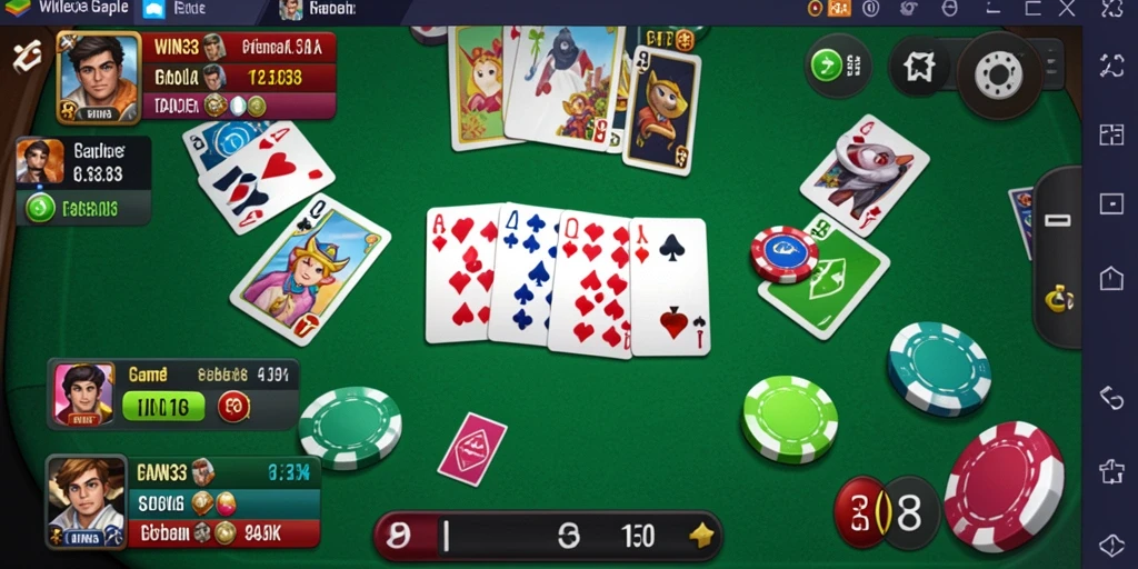 Tampilan gameplay Gaple yang seru dan menarik di WIN33.