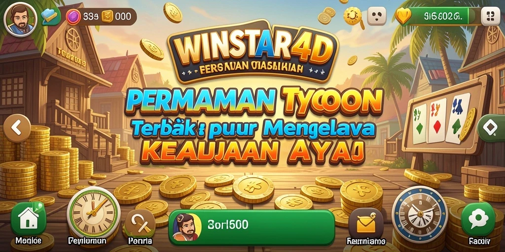 Tampilan menarik dari gameplay <strong>WINSTAR4D</strong> dalam mengelola perusahaan Tycoon.