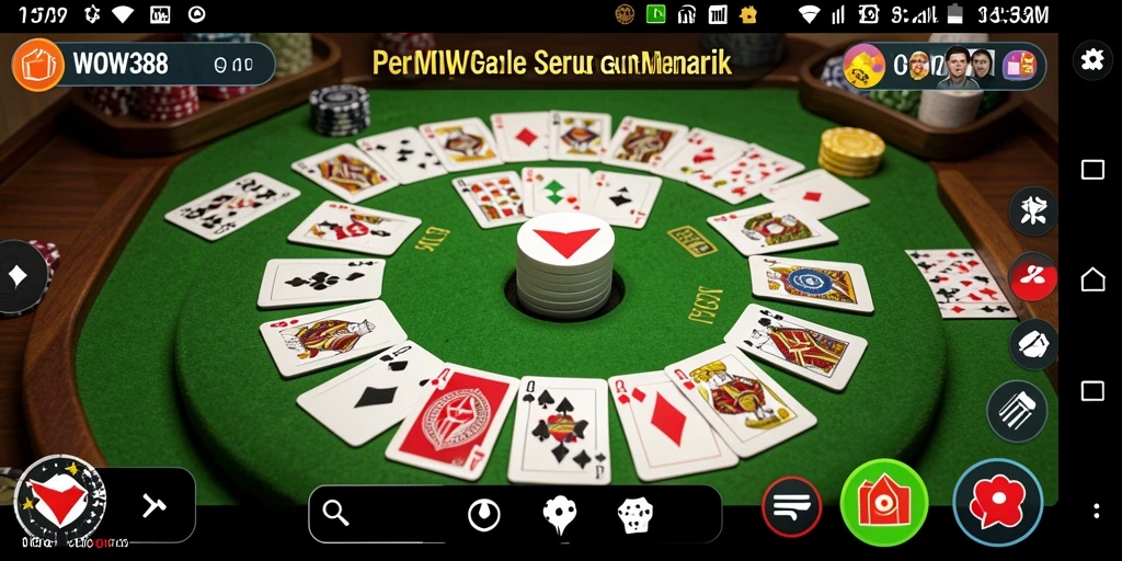 Tampilan gameplay WOW388 dengan fitur Gaple yang menarik.