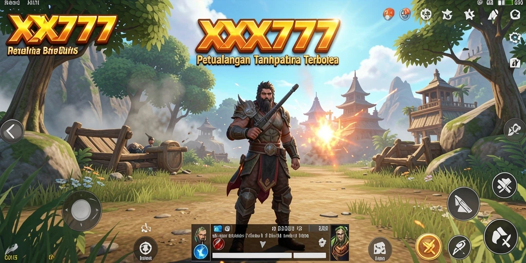 Screenshot gameplay XXX777 menampilkan petualangan seru di dunia terbuka.